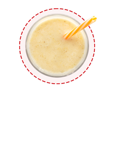 Vitamina de banana, laranja e abacaxi