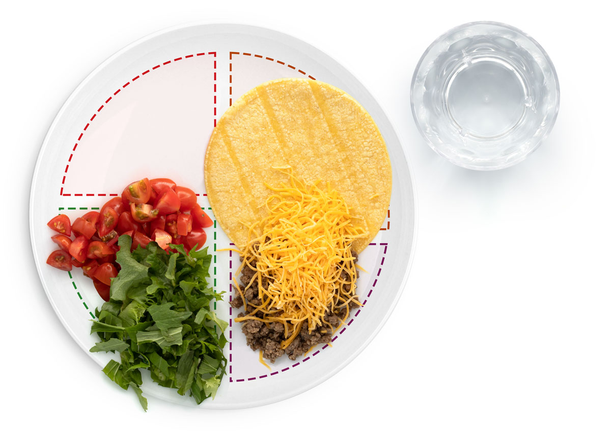 Taco de carne ou feijão