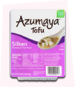 Azumaya Tofu package with nutritional information