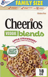 Cheerios Veggie Blends Apple Strawberry General Mills