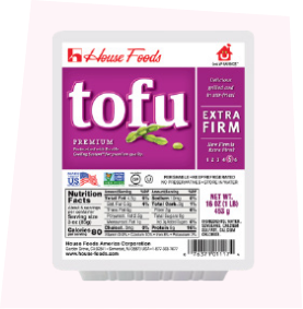 Tofu package, extra firm variety